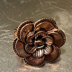 Copper Flower fashion stretchy band Ring